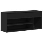 Vidaxl banc � chaussures noir 102x30, 5x45 cm bois d'ing�nierie