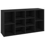 Vidaxl banc  chaussures noir 103x30x54, 5 cm bois d?ingnierie