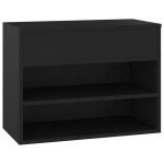 Vidaxl banc  chaussures noir 60x30x45 cm bois d?ingnierie