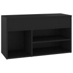 Vidaxl banc  chaussures noir 80x30x45 cm bois d?ingnierie