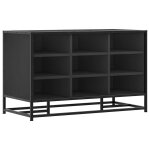 Vidaxl banc à chaussures noir 84x40x53, 5 cm bois d'ingénierie et métal Vidaxl banc à chaussures noir 84x40x53, 5 cm bois d'ingénierie et métal