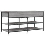 Vidaxl banc � chaussures sonoma gris 100x42, 5x50 cm bois d'ing�nierie