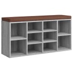 Vidaxl banc � chaussures sonoma gris 103x30x48 cm bois d'ing�nierie