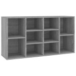 Vidaxl banc  chaussures sonoma gris 103x30x55 cm bois d'ingnierie