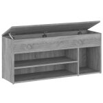 Vidaxl banc  chaussures sonoma gris 105x30x45 cm bois d'ingnierie