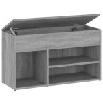 Vidaxl banc  chaussures sonoma gris 80x30x45 cm bois d'ingnierie