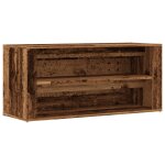 Vidaxl banc  chaussures vieux bois 100x35x45 cm bois d'ingnierie
