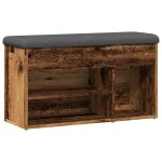 Vidaxl banc � chaussures vieux bois 82x32x45, 5 cm bois d'ing�nierie