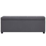 Vidaxl banc avec compartiment de rangement 116 cm gris similicuir