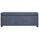 Vidaxl banc avec compartiment de rangement 116 cm gris similicuir daim