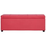Vidaxl banc avec compartiment de rangement 116 cm rouge similicuir