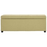 Vidaxl banc avec compartiment de rangement 116 cm vert polyester