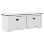 Vidaxl banc de couloir bodo blanc 114x40x45 cm