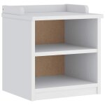 Vidaxl banc de couloir sandnes blanc 45x40x50 cm bois de pin massif