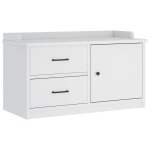 Vidaxl banc de couloir sandnes blanc 87x40x50 cm bois de pin massif Vidaxl banc de couloir sandnes blanc 87x40x50 cm bois de pin massif
