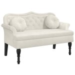 Vidaxl banc avec coussins crme 120, 5x65x75 cm velours