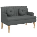 Vidaxl banc avec coussins gris fonc� 113x64, 5x75, 5 cm tissu