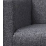 Vidaxl banc avec coussin rembourr� tissu h�v�a gris fonc�
