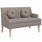 Vidaxl banc avec coussins taupe 113x64, 5x75, 5 cm tissu