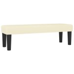 Vidaxl banc crme 100x30x30 cm similicuir