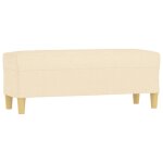 Vidaxl banc crme 100x35x41 cm tissu
