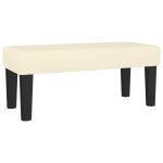 Vidaxl banc crme 70x30x30 cm similicuir