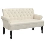 Vidaxl banc avec dossier 120x62x75, 5 cm lin