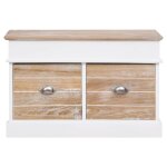 Vidaxl banc d'entre 70 x 35 x 45 cm bois de paulownia