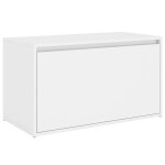 Vidaxl banc d'entre 80x40x45 cm blanc bois d?ingnierie