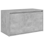 Vidaxl banc d'entr�e 80x40x45 cm gris b�ton bois d'ing�nierie