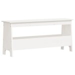 Vidaxl banc d'entre blanc 100x28x45 cm bois massif pin