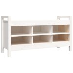 Vidaxl banc d'entre blanc 110x40x60 cm bois de pin massif