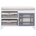 Vidaxl banc d'entrée blanc 70 x 33, 5 x 45 cm bois de paulownia Vidaxl banc d'entrée blanc 70 x 33, 5 x 45 cm bois de paulownia
