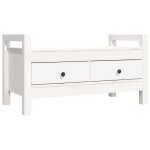 Vidaxl banc d'entre blanc 80x40x43 cm bois de pin massif