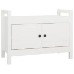 Vidaxl banc d'entre blanc 80x40x60 cm bois de pin massif