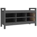 Vidaxl banc d'entre gris 110x40x60 cm bois de pin massif