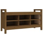 Vidaxl banc d'entrée marron miel 110x40x60 cm bois de pin massif Vidaxl banc d'entrée marron miel 110x40x60 cm bois de pin massif