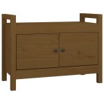 Vidaxl banc d'entrée marron miel 80x40x60 cm bois de pin massif Vidaxl banc d'entrée marron miel 80x40x60 cm bois de pin massif