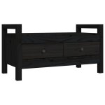 Vidaxl banc d'entre noir 80x40x43 cm bois de pin massif