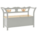 Vidaxl banc gris 107x45x75, 5 cm bois de sapin solide