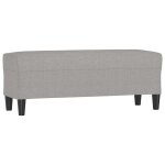 Vidaxl banc gris clair 100x35x41 cm tissu