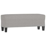 Vidaxl banc gris clair 100x35x41 cm tissu