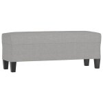 Vidaxl banc gris clair 100x35x41 cm tissu