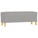 Vidaxl banc gris clair 100x35x41 cm tissu