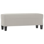 Vidaxl banc gris clair 100x35x41 cm tissu microfibre