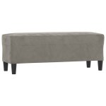 Vidaxl banc gris clair 100x35x41 cm velours