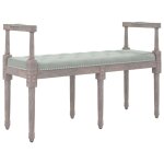 Vidaxl banc gris clair 110x40x70 cm velours