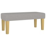 Vidaxl banc gris clair 70x30x30 cm tissu