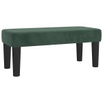 Vidaxl banc vert fonc� 70x30x30 cm velours