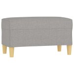 Vidaxl banc gris clair 70x35x41 cm tissu